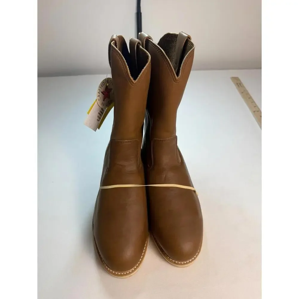 * NEW*Lehigh Leather Steel Toe Work Boots Size 7.5‎ Western Men’s